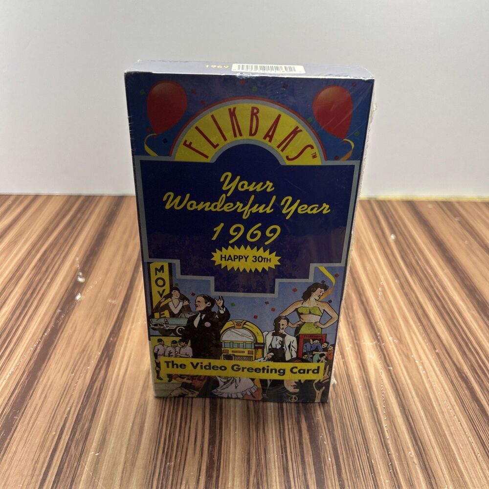 FLIKBAKS Your Wonderful Year 1969 30th The Video Greeting Card VHS NEW SEALED!
